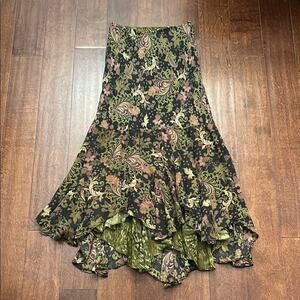 Cabi Reversible Fairycore Skirt with Ruffle-y Asymmetrical Hemline, Size Small